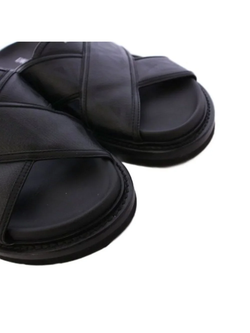 Dior Homme Diamond Logo Sandals Slippers 43 Black - Picture 4 of 7